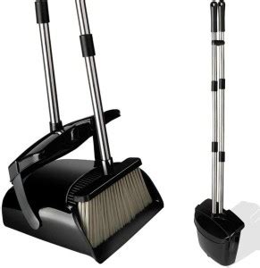 Awraaq Broom and Dustpan Set- 50" Long Handle Broom and Dust Pan with ...