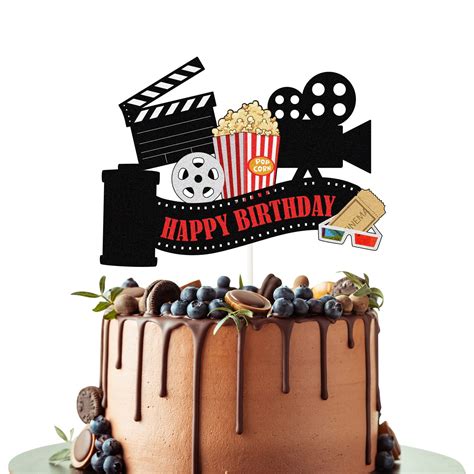 Movie Happy Birthday Cake Topper Hollywood Oscar Theme Cake Decorations ...