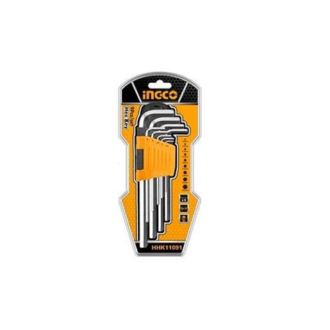Buy Ingco Long Arm Hex Key 1.5-10mm HHK11091 (Pack of 2) Online ...