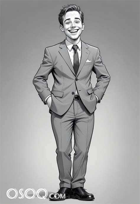 Black and White Business Cartoon Image 的图像结果