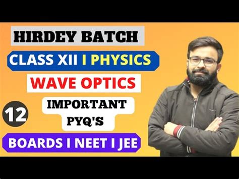 Wave Optics Formula Sheet with Important PYQ'S Video Lecture - Crash ...