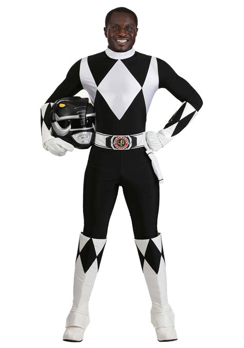 Authentic Power Rangers Men's Black Ranger Costume | TV Show Costumes