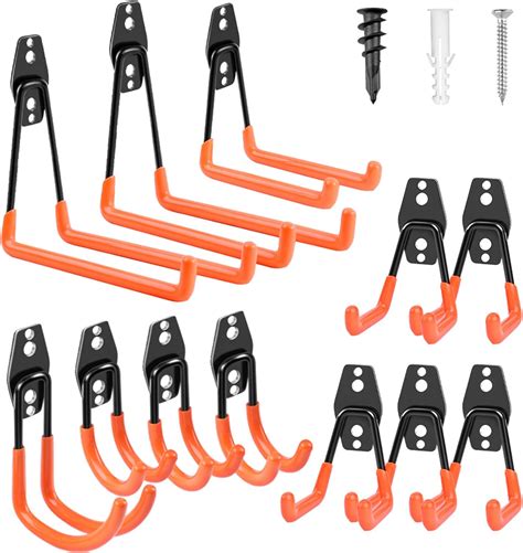 Garage Hooks Heavy Duty, 12 Pack Steel Garage Storage Hooks, Tool ...