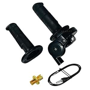 Vagary Motorcycle Twist Domino Quick Throttle Grip with Cable Handlebar ...
