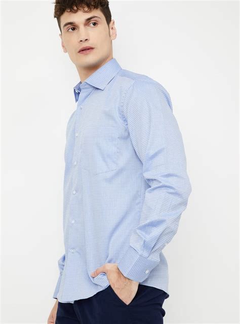 Buy Men Structured Slim Fit Formal Shirt Online at just Rs. 1049.0 ...