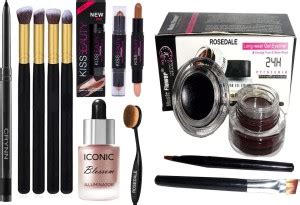 Crynn 4in1 Brush & Iconic Blossom Highlighter & Oval Makeup Brush ...