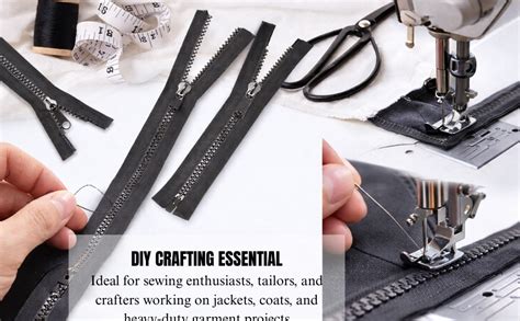 Heavy Duty Jacket Zipper, Black, Open End, 30 Inches, Pack of 2 ...