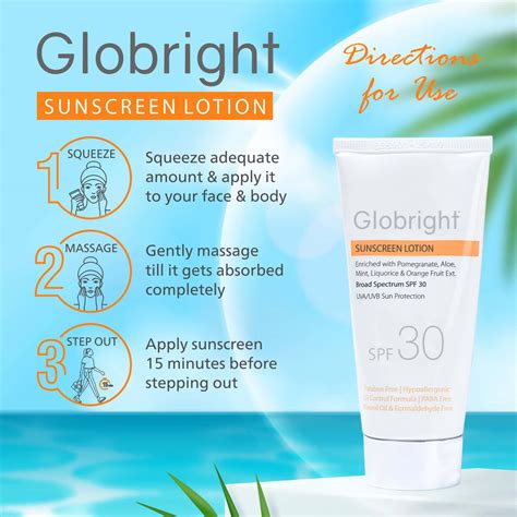 Buy GLOBRIGHT SUNSCREEN LOTION (SPF 30) 50 ML | WITH ALOE VERA | UVA ...