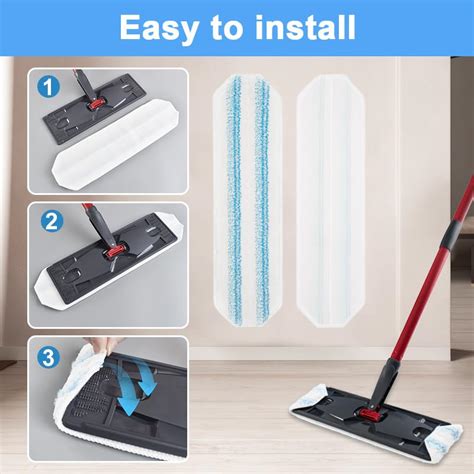 Mop Replacement Pads 3-Pack Mop Pad Refills For O-Cedar H2prO Flat Mop ...