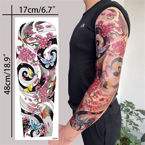 Buy Aresvns Full Arm Temporary Tattoos for Men and Women (L19“xW7 ...