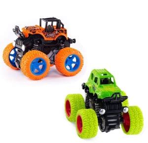 GOLDEN-BRIGHT Truck Cars for 4WD Monster, Push & Go Toy Trucks Friction ...