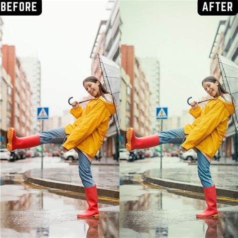 Moody Rain Lightroom Presets – Rainy Effect & Cinematic Photo Editing ...