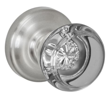 Fusion Hardware P-29-A5-0-BRN Full Set Flat Iron Glass Passage Knob ...