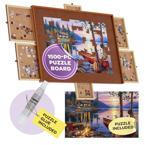 Buy Jigsaw Puzzle Board - Extra Sturdy 1500 Piece Puzzle Table with ...