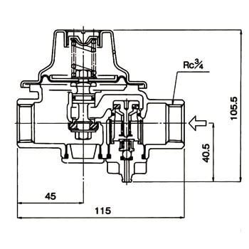 GD56-80 水道用減圧弁 ヨシタケ 0.08MPa 接続JIS Rc3/4 ねじ込み形 - 【通販モノタロウ】