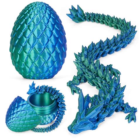Snapklik.com : 3D Printed Dragon Egg, Cool 3D Printer Articulated ...