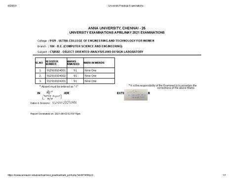 University-mark - notes - 8/2/2021 :: University Practical Examinations ...