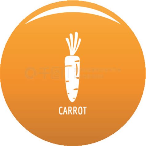 胡萝卜色图标。线条风格的矢量插图胡萝卜。孤立的蔬菜标志。插画图片素材_ID:434096283-Veer图库