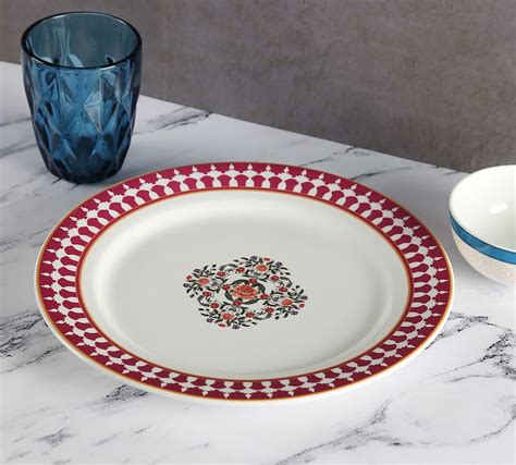 Buy India Circus by Krsnaa Mehta Floral Fountain Dinner Plate Bone ...