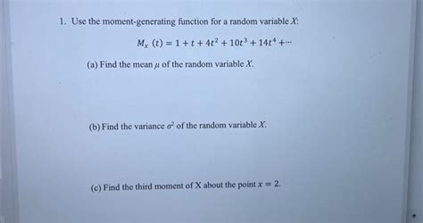 Image result for Moment Generating Function of Random Variable