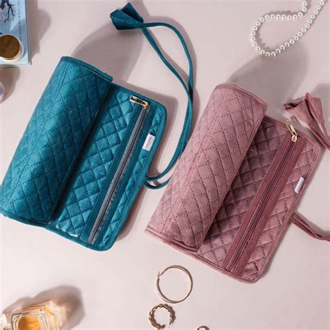 Foldable Jewellery Organiser Roll Green 10x20 inch Online - Premium ...