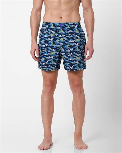 Buy Men Blue Camo Print Boxers online | Jack & Jones