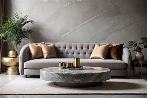 Fabric Sofa And Coffee Table Free Stock Photo - Public Domain Pictures