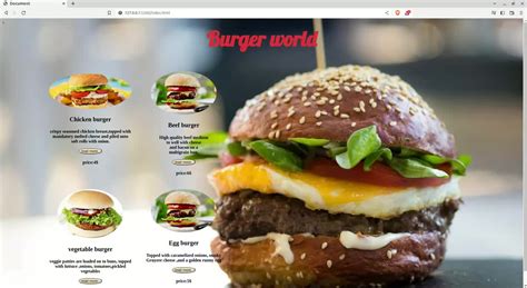 HTML CSS JavaScript Project Burger 的图像结果