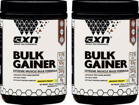 GXN Bulk Gainer Weight Gainers/Mass Gainers Price in India - Buy GXN ...