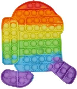 TOY GARRAGE Bubble Fidget Toy, Rainbow Robot Pop Learning Material Game ...