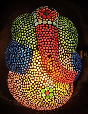 Sri Ganesh Ji Glass Wall-Light (Multi,19x14 cm) : Amazon.in: Home & Kitchen