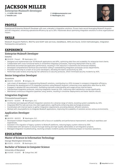 Image result for MuleSoft Developer Resume