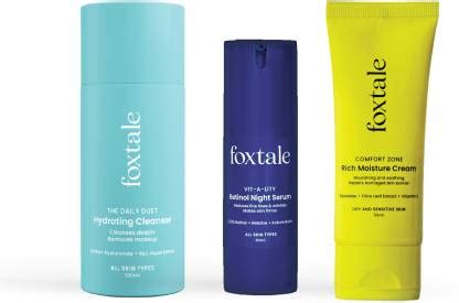 Foxtale Anti-Ageing PM Routine | Cleanser Face Wash 100ml + Retinol ...