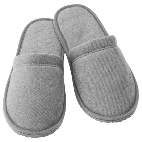 TÅSJÖN slippers, grey, S/M - IKEA