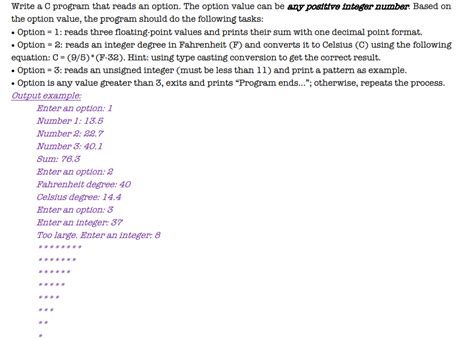 Image result for How to Use Option Function in C Programming Language