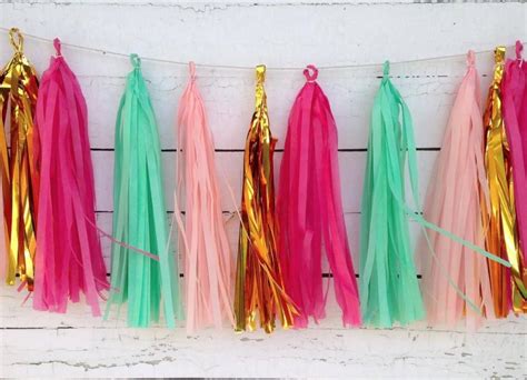 Pom Pom Style Tissue Paper Tassel Garland Birthday Party, Decoration ...