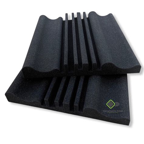 Wave Diffusers Panels - Set of 6 | 1 Sqft, 2" Thick | 50 Density | Pre ...