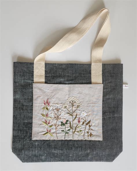 Ikali - English Garden - Hand-embroidered Tote – Darjeeling Connection