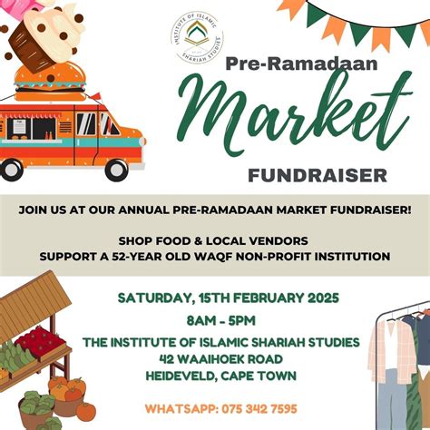 Pre-Ramadaan Market Fundraiser, 42 Waaihoek Rd, Athlone, 7764, South ...