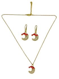 Christmas Santa Claus Moon Charm Necklace Set – Digital Dress Room