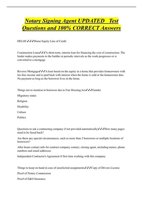 Image result for Answer Key for Notary Test