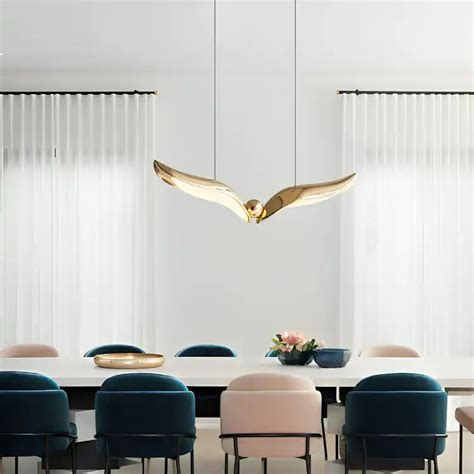 Hdc Led Gold Wings Bedside Hanging Pendant Ceiling Lamp Light Fixture