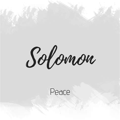 Solomon | Hebrew boy names, Biblical names, Names with meaning