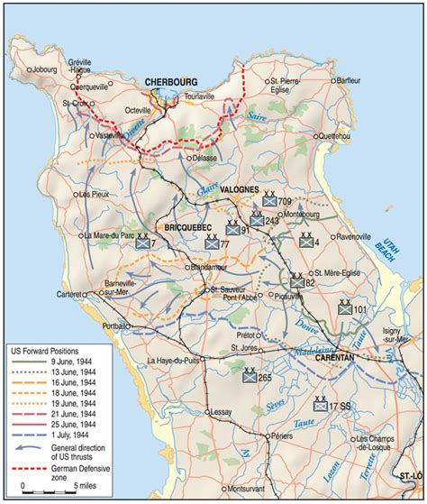 D-Day German Defenses Map : Original Hand Drawn Map Dday Invasion Stock ...