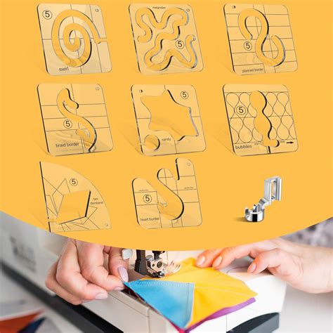 BBTO 8 Pieces Free-Motion Quilting Templates and Low India | Ubuy