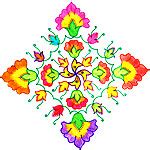 Daily rangoli designs-Simple, Easy, Colorful
