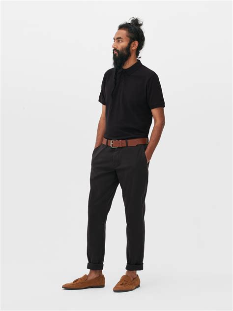Men's Black Polo Shirt | Primark