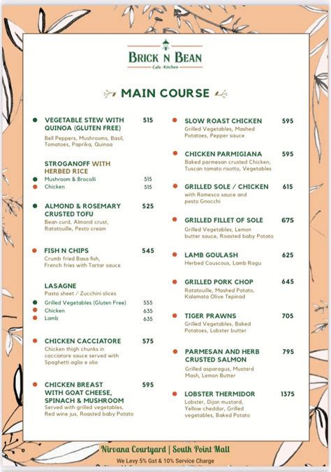 Menu at Brick n Bean Cafe Kitchen, Gurugram, 34-35 Ground Floor