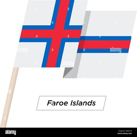 Faroe Islands Ribbon Waving Flag Isolated on White. Vector Illustration ...