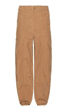 Norse Projects Sigur Relaxed Waxed Nylon Fatigue Trouser in Camel | REVOLVE